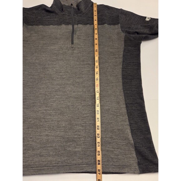 Kuhl Ryzer 1/4 Zip Pullover Mens Large Gray Performance Sweater Stretch Outdoor - Picture 11 of 11